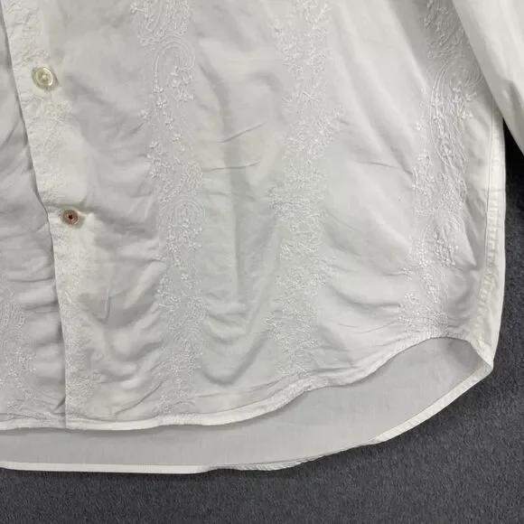 Consumers Guide Shirt Mens XL Long Sleeve Button Up‎ Embroidered Paisley Relaxed - Picture 5 of 16